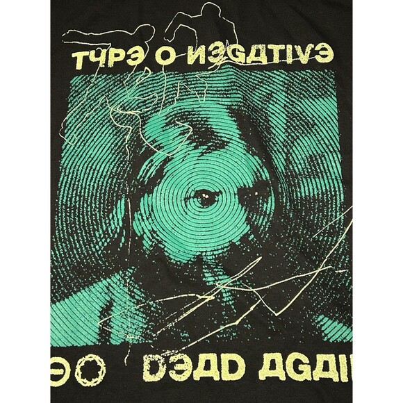 Type O Negative Dead Again T-Shirt Black Green Graphic Tee Size Medium 2024 NWOT - Picture 2 of 3